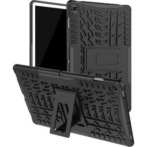 Band textuur TPU + PC schokbestendig geval voor Galaxy tab S5e  met houder (zwart)