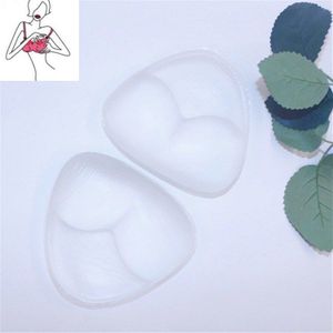 1 Paar Cute Triangle Siliconen Vergroot Ondergoed Borst Pad Zomer Badpak Bikini Insert (Transparant)