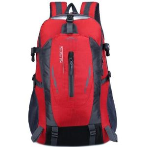 Grote capaciteit reizen alpinisme tas mannen en vrouwen outdoor sport Leisure nylon waterdichte rugzak (rood)
