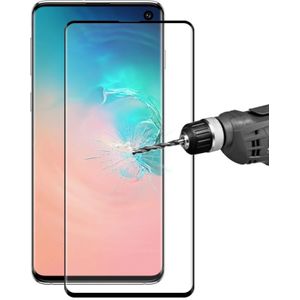 Film van de kleur van de ENKAY hoed-Prins 0 26 mm 9H 3D gebogen oppervlak Full Screen Cover warm buigen getemperd voor Galaxy S10 (zwart)