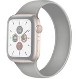 Voor Apple Watch Series 6 & SE & 5 & 4 44mm / 3 & 2 & 1 42mm Solid Color Elastic Siliconen Vervangende Polsbandje  Maat:L 156mm(Grijs)