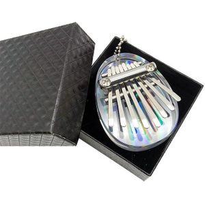 Mini Dazzle Acryl 8 Tone Thumb Piano Kalimba Muziekinstrumenten (Ei)