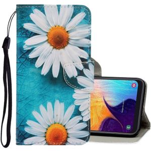 Voor Galaxy A70 3D gekleurde tekening horizontale Flip PU lederen draagtas met houder & kaartsleuven & portemonnee (Chrysanthemum)