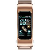 K60 1.08 inch Steel Band Oortelefoon Afneembaar Leven Waterdicht Smart Watch Ondersteuning Bluetooth Call (Rose Gold)