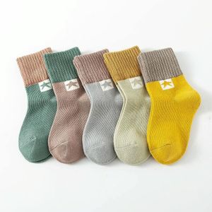 10 paar lente en zomer kinderen sokken gekamd katoenen tube sokken XL (sterren)