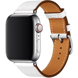 Voor Apple Watch 3/2/1 generatie 42mm universele lederen cross band (wit)