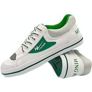Mingren Student Canvas Schoenen Casual Antislip Retro Sneakers  Grootte: 41 (White Green)