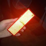 50 stuks auto lichaam reflecterende stickers plastic reflecterende strip reflector vrachtwagen reflecterende tablet nonporous (rood)