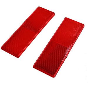 50 stuks auto lichaam reflecterende stickers plastic reflecterende strip reflector vrachtwagen reflecterende tablet nonporous (rood)