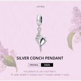 S925 Sterling Silver Silver Conch Pendant DIY Bracelet Necklace Accessories