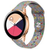 22 mm universele omgekeerde gesp kleurrijke ovale dot patroon siliconen horlogeband