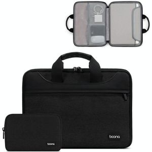 Baona BN-I003 volledig open draagbare waterdichte laptoptas van Oxford-stof  maat: 16/17 inch (zwart + powerbag)