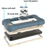 Shockproof Silicone + PC Protective Case with Dual-Ring Holder For iPhone 6/6s/7/8/SE 2020(Daisy Blue)
