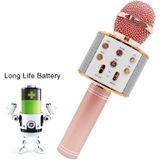 WS-858 Metal High Sound Quality Handheld KTV Karaoke Recording Bluetooth Wireless Microphone  for Notebook  PC  Speaker  Headphone  iPad  iPhone  Galaxy  Huawei  Xiaomi  LG  HTC and Other Smart Phones(Gold)