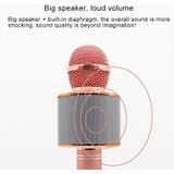 WS-858 Metal High Sound Quality Handheld KTV Karaoke Recording Bluetooth Wireless Microphone  for Notebook  PC  Speaker  Headphone  iPad  iPhone  Galaxy  Huawei  Xiaomi  LG  HTC and Other Smart Phones(Gold)