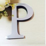 2 PC'S Home Decoratie creatieve persoonlijkheid Engelse letters acryl spiegel 3D DIY muur stickers (P)