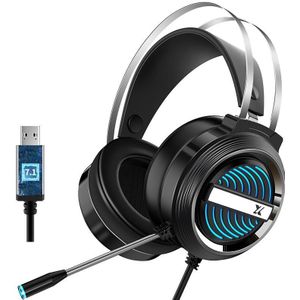 Heir Audio Head-Mounted Gaming Bedrade Headset met Microfoon Kleur: X9 7.1 Versie (Zwart)