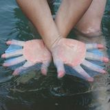 Siliconen zwemmen Web Fins hand flippers training handschoenen  S (blauw)