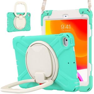 Pure Color Silicone + PC Beschermhoes Met Houder & Schouderriem Voor iPad Mini 5/4 (Mint Green)