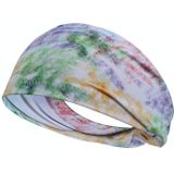 2 stks uitgevoerd fitness oefening zweet-absorberende elastische hoofdband sport zweetband  grootte: gratis grootte (tie dye)