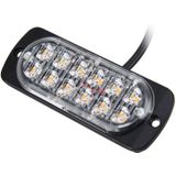 DC 12V-24V 6W 12LEDs SMD-2835 lampen 17 Flash patronen 3 lijnen auto flitslamp waterdichte Auto Truck noodhoeslen Strobe Flash waarschuwingslampje  kabel lengte: 90cm (blauw licht)