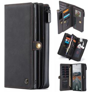 For Samsung Galaxy Note 20 Ultra CaseMe 018 Detachable Multi-functional Horizontal Flip Leather Case with Card Slot & Holder & Zipper Wallet & Photo Frame(Black)