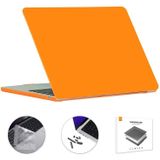 Voor MacBook Air 13.6 2022 A2681 EU Versie ENKAY 3 in 1 Matte Laptop Case met TPU Toetsenbord Film/Anti-stof Stekkers (Oranje)