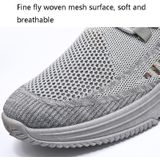 Mannelijke sportschoenen ademend vliegend weefsel mesh casual schoenen  maat: 44 (ZM-67 zwart)
