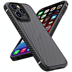 Ipaky MG Series Carbon Fiber TPU + PC Shockproof Case voor iPhone 13 Pro Max