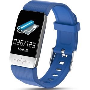 T1 1 14 inch kleurenscherm Smart Watch IP67 Waterproof  Support Call Reminder /Hartslagmonitoring/Sedentaire Herinnering/Slaapbewaking/ECG Monitoring(Blauw)