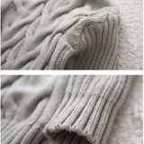 Zwarte winter Kinder dikke effen kleur Knit Bottoming coltrui Pullover trui  hoogte: 20Size (120cm)