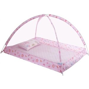 Lente en zomer eindeloze Kinder Mosquito net baby Dome gratis installatie (roze)