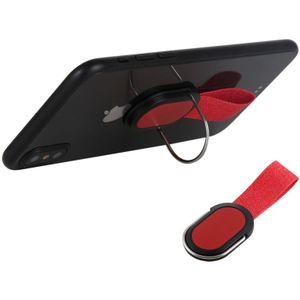 Universele vinger riem grip zelf houder mobiele telefoon stand  voor iPad  iPhone  Galaxy  Huawei  Xiaomi  LG  HTC en andere smartphones (rood)