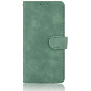 Voor OnePlus 5 Solid Color Skin Feel Magnetic Buckle Horizontale Flip Kalf Texture PU Lederen case met Holder & Card Slots & Wallet(Groen)
