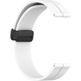 Voor Garmin Vivomove Sport 20mm Effen Kleur Magnetische Sluiting Siliconen Horlogeband (Wit)