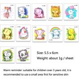 50 stks Kinderen Cartoon Animal Flower Arm Sticker Water Transfer Tattoo Sticker (W-064)