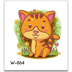 50 stks Kinderen Cartoon Animal Flower Arm Sticker Water Transfer Tattoo Sticker (W-064)