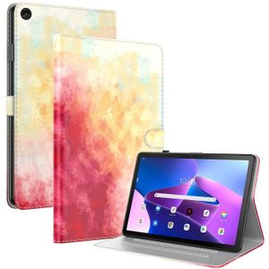 For Lenovo Tab M10 10.1 3rd Gen Watercolor Pattern Skin Feel Magnetic Leather Tablet Case(Spring Cherry)