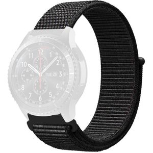 Voor Samsung Galaxy Watch 46mm Eenvoudige nylon gevlochten band (Zwart)