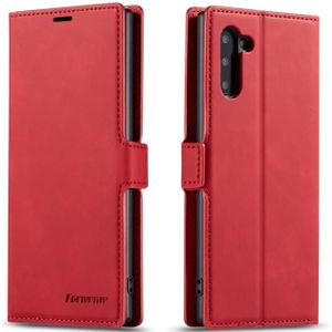 Voor Galaxy Note10 Forwenw Dream Series Oil Edge Strong Magnetism Horizontal Flip Leather Case met Holder & Card Slots & Wallet & Photo Frame(Red)