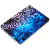 Geschilderd TPU -tabletkoffer voor iPad Air 2020 /2022 (blauwe luipaard)