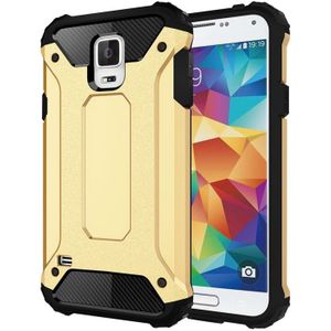 Voor Galaxy S5 / G900 Tough Armor TPU + PC combinatie Case(Gold)