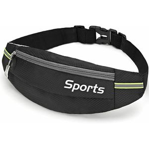 Sport taille tas running equipment lichtgewicht waterafstotende ademende outdoor tas met grote capaciteit  grootte: 7 inch (zwart)