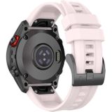 Voor Garmin Fenix 6 Pro GPS effen kleur zwarte gesp siliconen snelsluiting horlogeband