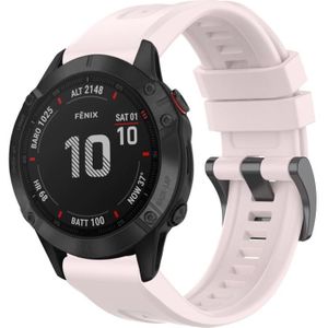 Voor Garmin Fenix 6 Pro GPS effen kleur zwarte gesp siliconen snelsluiting horlogeband