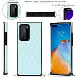 Voor Huawei P40 Pro Elegant Rhombic Pattern Microfiber Leather + TPU Shockproof Case met Crossbody Strap Chain