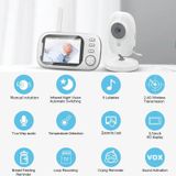 ABM600 3 5 inch draadloze video-nachtzicht babyfoon beveiligingscamera (US-stekker)