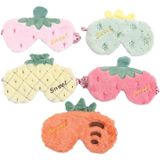 2 stks fruit pluche oog masker schattig zacht meisje slaap blackout oogmasker