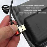 Winter USB Oplaadbare Smart Seven Zone Verwarming Anti-koude Slaapzak Pad (Zwart Grijs)