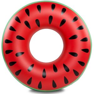 Opblaasbare watermeloen gevormde zwemmen Ring  opgeblazen grootte: 114 x 114cm